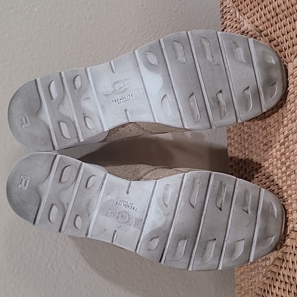 🌼 UGG TYE STARDUST GOLD METALLIC LACE UP SNEAKERS - Picture 12 of 12